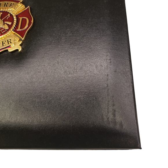 Fire Fighter Leather Scrapbook K and Company RARE Fire fighter Leather Book - Picture 7 of 10